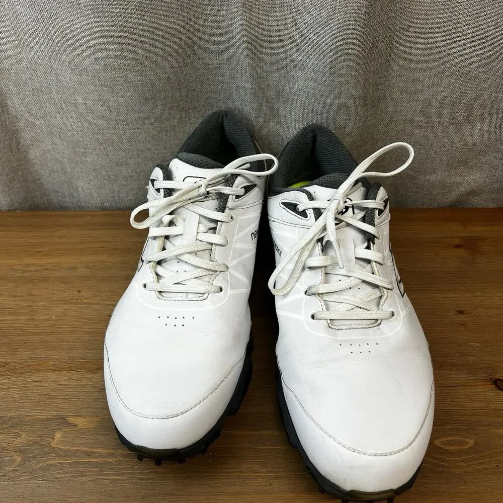 New Balance Striker Golf Shoes Men’s 11 Spiked Waterproof White Gray EU 46